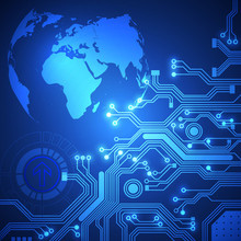 全球商業(yè)網(wǎng)絡科技感背景